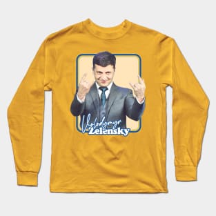 Zelensky Ukraine / Retro Fan Art Design Long Sleeve T-Shirt